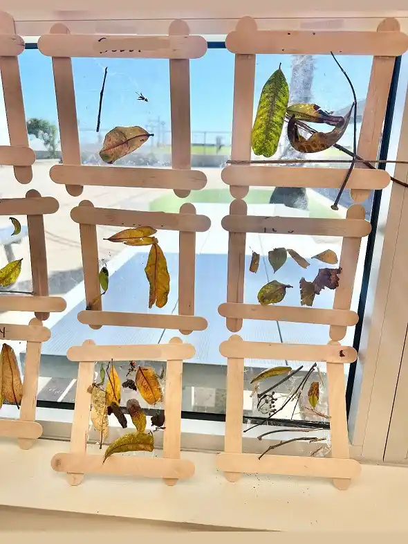 Pressed Leaf Frames Kids Can Hang In A Window