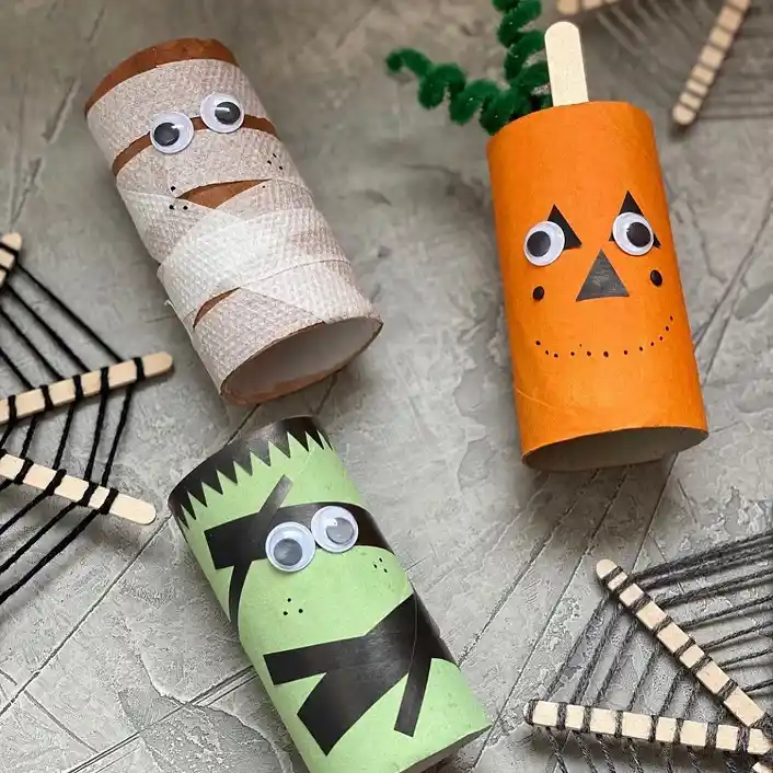 Cardboard Tube Halloween Characters