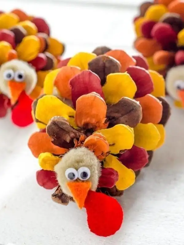 Textured Pinecone Turkeys