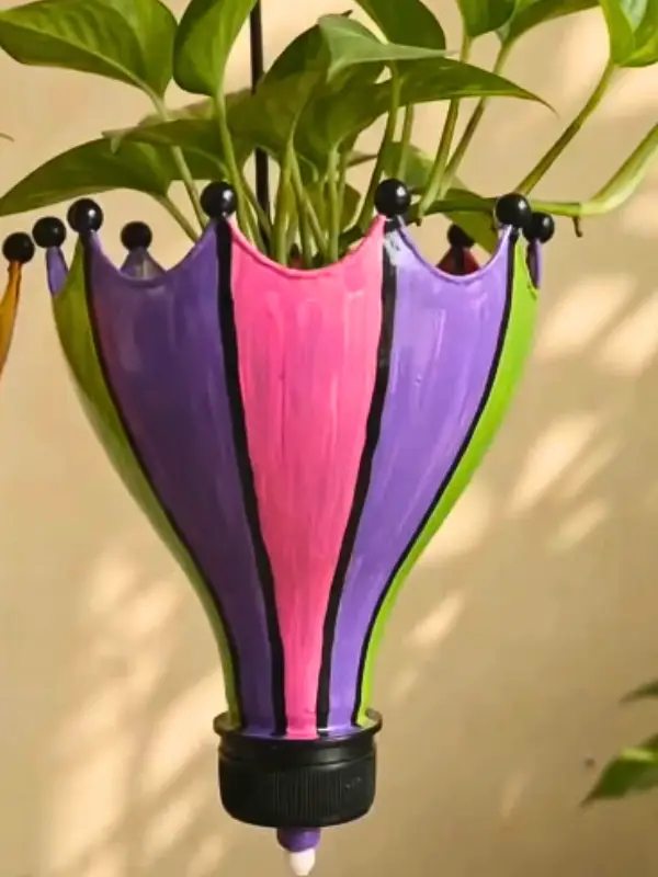 Flared Plastic Bottle Petal Planter