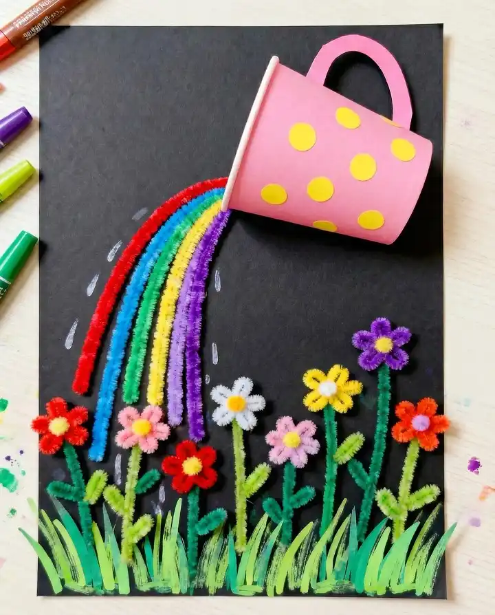 17 Craft Ideas for Kids Age 8 That Don't Feel Like Busywork 7 A Cupcake Liner Sun Lights Up This Pop-Up Beach Card