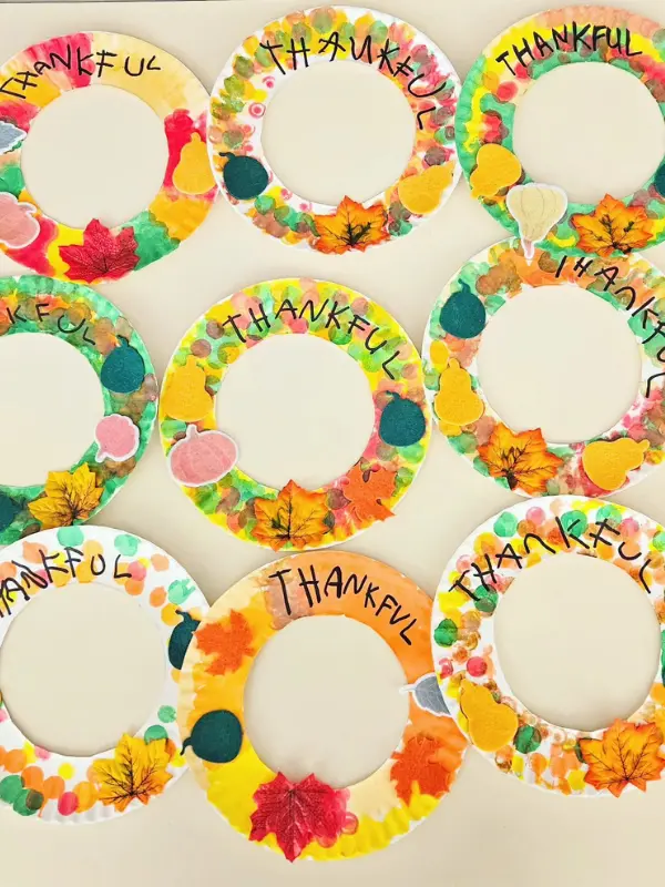 17 Creative Thanksgiving Craft Ideas For Kids To Make This Year 3 Paper Plate Thankful Wreath