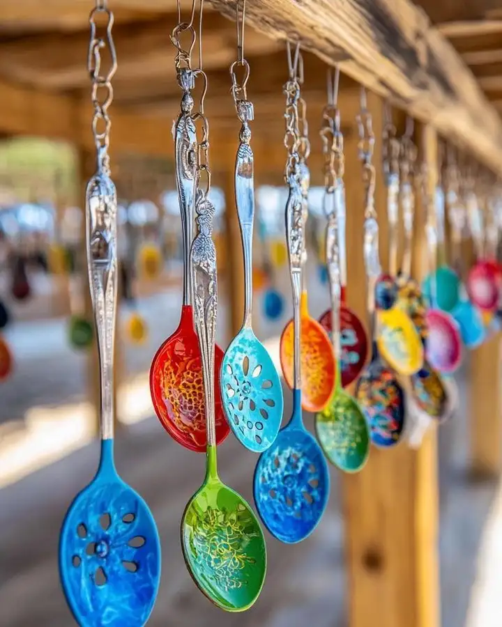 Painted Spoon Wind Chimes for Odd Cutlery You Never Use