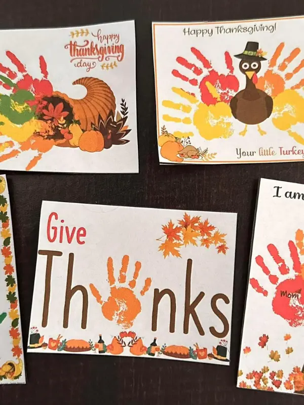 17 Creative Thanksgiving Craft Ideas For Kids To Make This Year 6 Handprint Keepsake Thanksgiving Cards