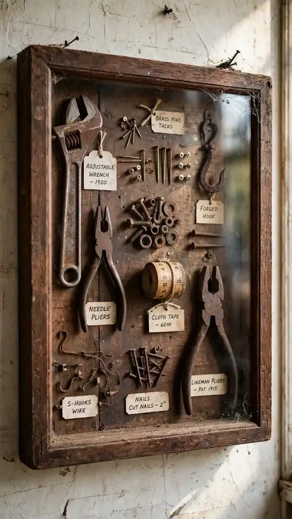 Reimagined Vintage Tool Shadow Box