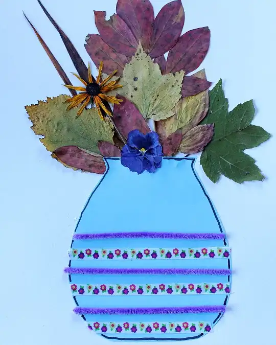 Pressed Leaf Bouquet in a Paper Vase