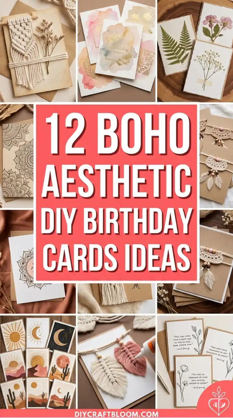 Boho Aesthetic DIY Birthday Cards Ideas – 12 Trendy Handmade Creations 2 12 Boho Aesthetic DIY Birthday Cards Ideas