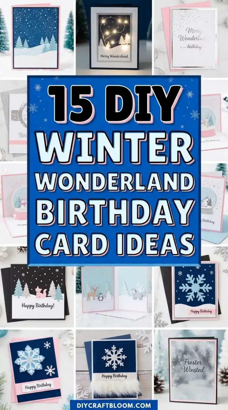 Winter Wonderland DIY Birthday Card Ideas – 15 Magical Card Designs 2 15 Winter Wonderland DIY Birthday Card Ideas