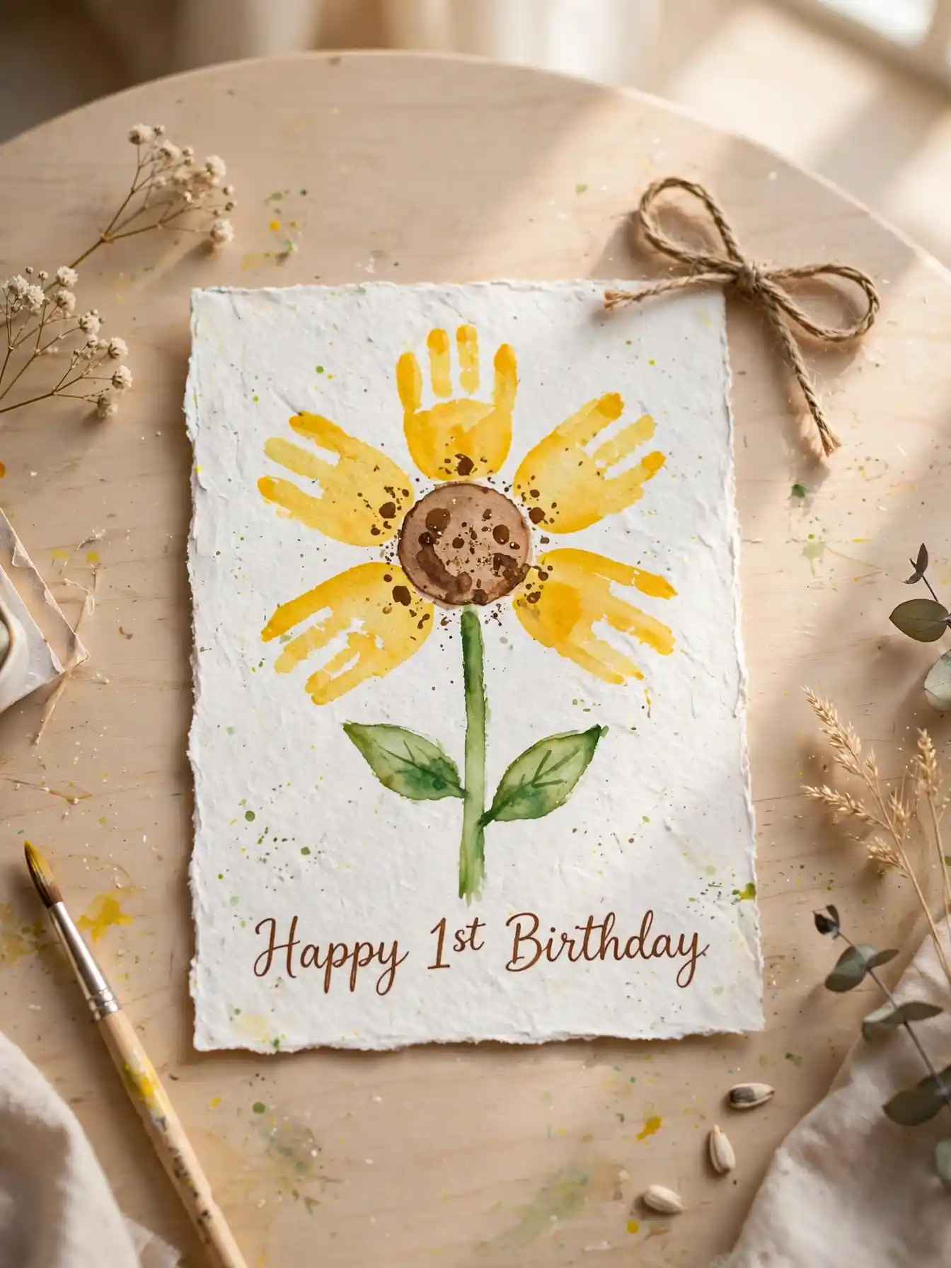 A Handprint Sunflower Card That Turns Tiny Fingers Into Petals