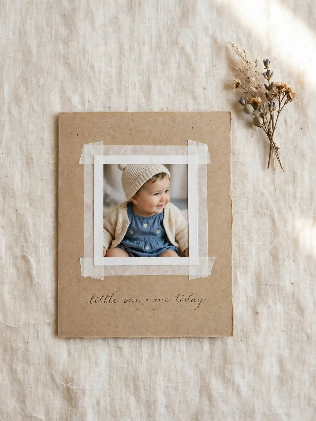 A Polaroid Window Card That Frames the Whole First Year