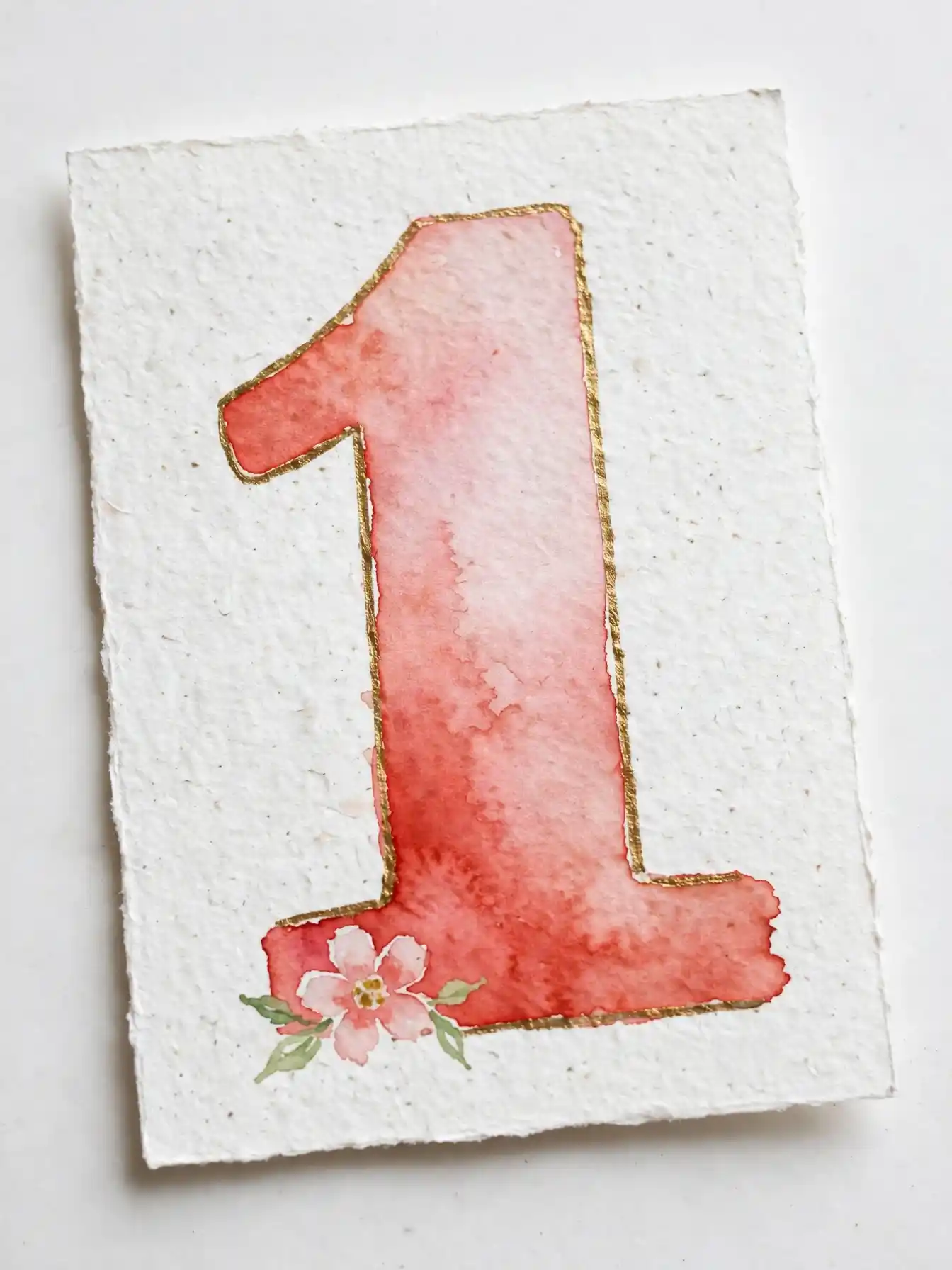 A Watercolor Ombre Number That Fades Like a Sunset