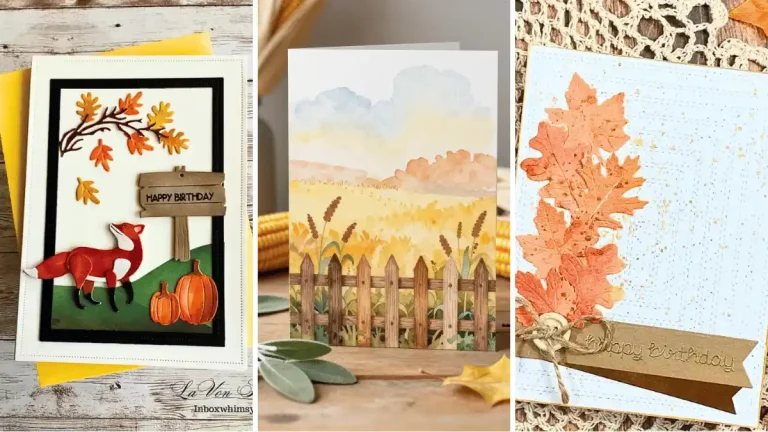 Fall Themed DIY Birthday Card Ideas