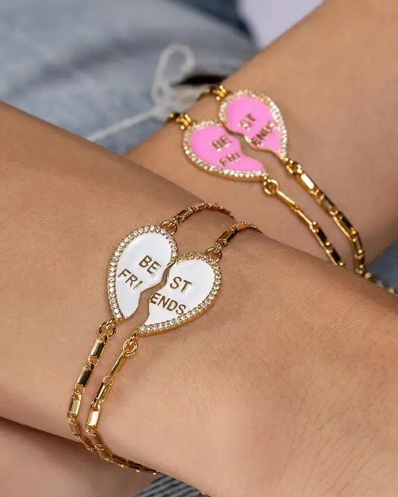 Split-Heart Best Friend Bracelets