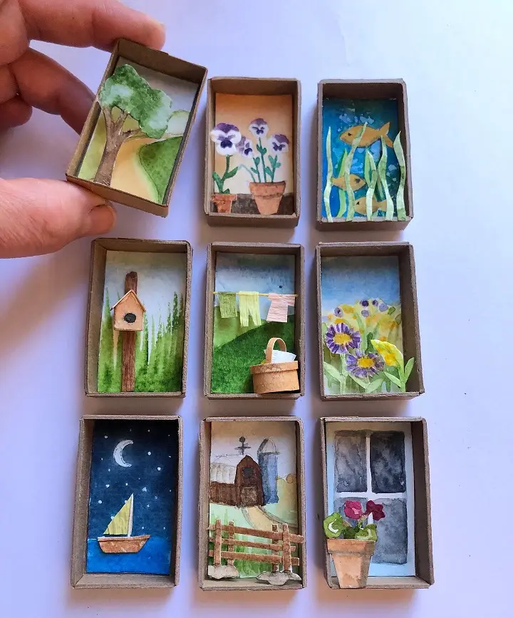 Matchbox Scenes for Anyone Who Has No Craft Table