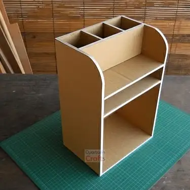 Desk Organizer With Rounded Corners and Painted Edges