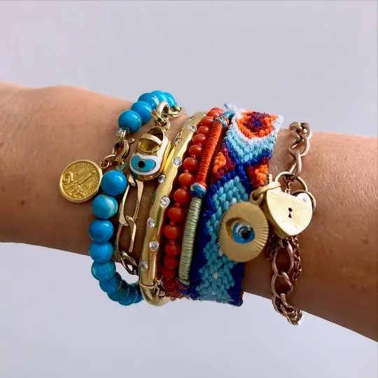 17 Vintage Bracelet Ideas for Stacking, Layering, and Wearing Solo 15 Boho Beaded and Charm Bracelet Stack