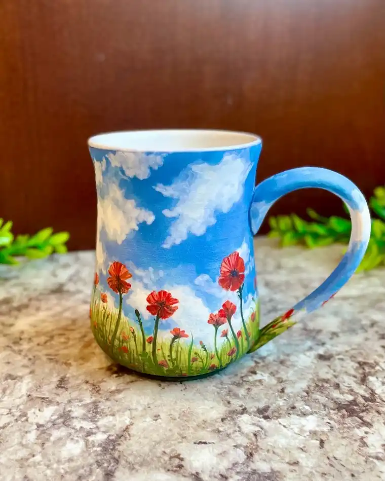 Paint a Little Sky-and-Meadow Scene From Top to Bottom