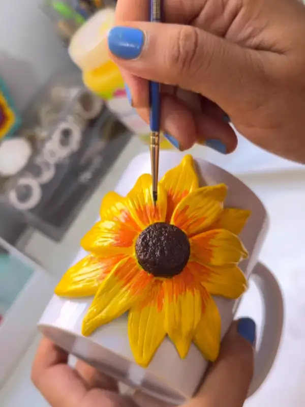 Raised 3D Sunflower Mug