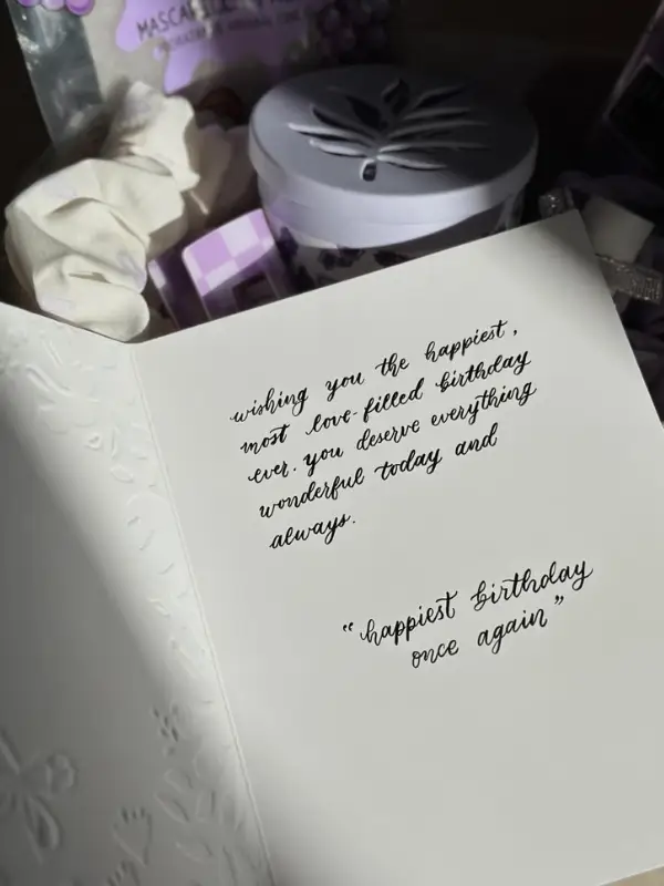 14 Hand Lettering Ideas for DIY Birthday Cards to Wow Everyone 6 Layered Journaling Script on Torn Cardboard Panels