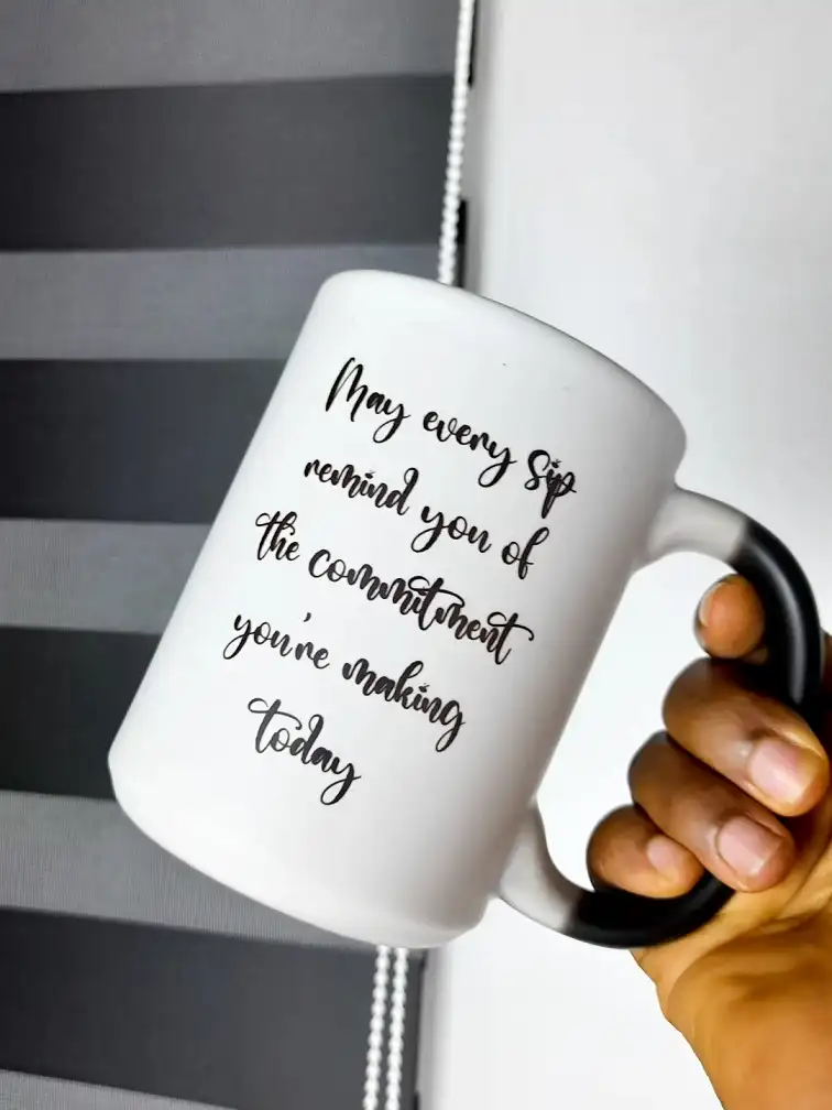Handwritten Quote Mug for a Big Day