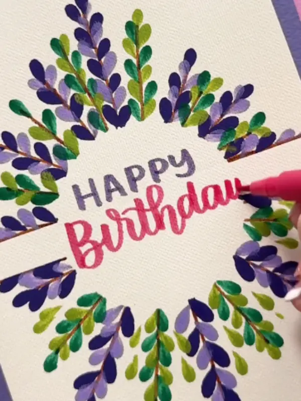 14 Hand Lettering Ideas for DIY Birthday Cards to Wow Everyone 3 Bouncy Script Header with Daisy Sticker Accents