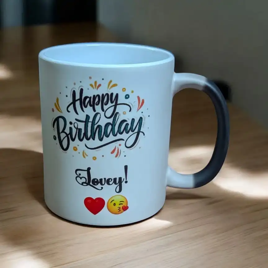 Birthday Nickname Mug With Emoji Hearts