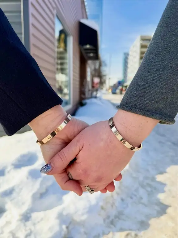 Matching Gold Cuff Bangles