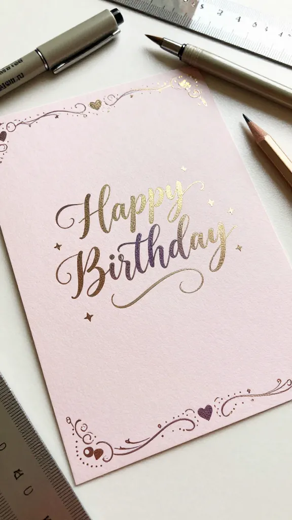 11 Hand Lettering Ideas for DIY Birthday Cards to Wow Everyone 9 Item 8