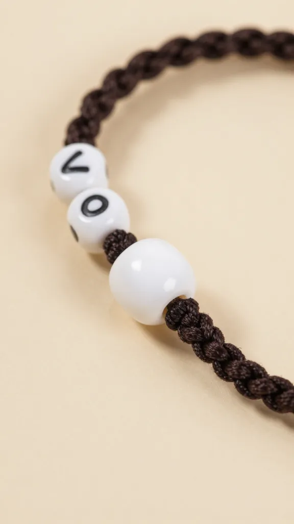 How to Make a Friendship Bracelet Step by Step: Easy DIY Fun 4 Closeup of a single bead added to a braided friendship bracelet pattern