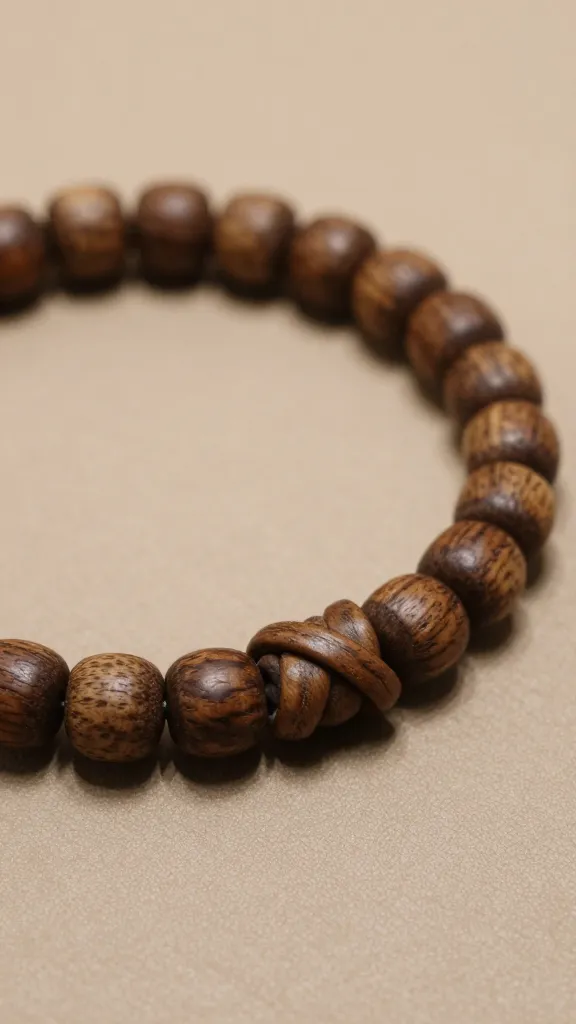 Store-Bought Vs Handmade Bracelets Which Looks Better? See the Truth 3 Closeup of a handmade bracelet with visible knots on textured wood