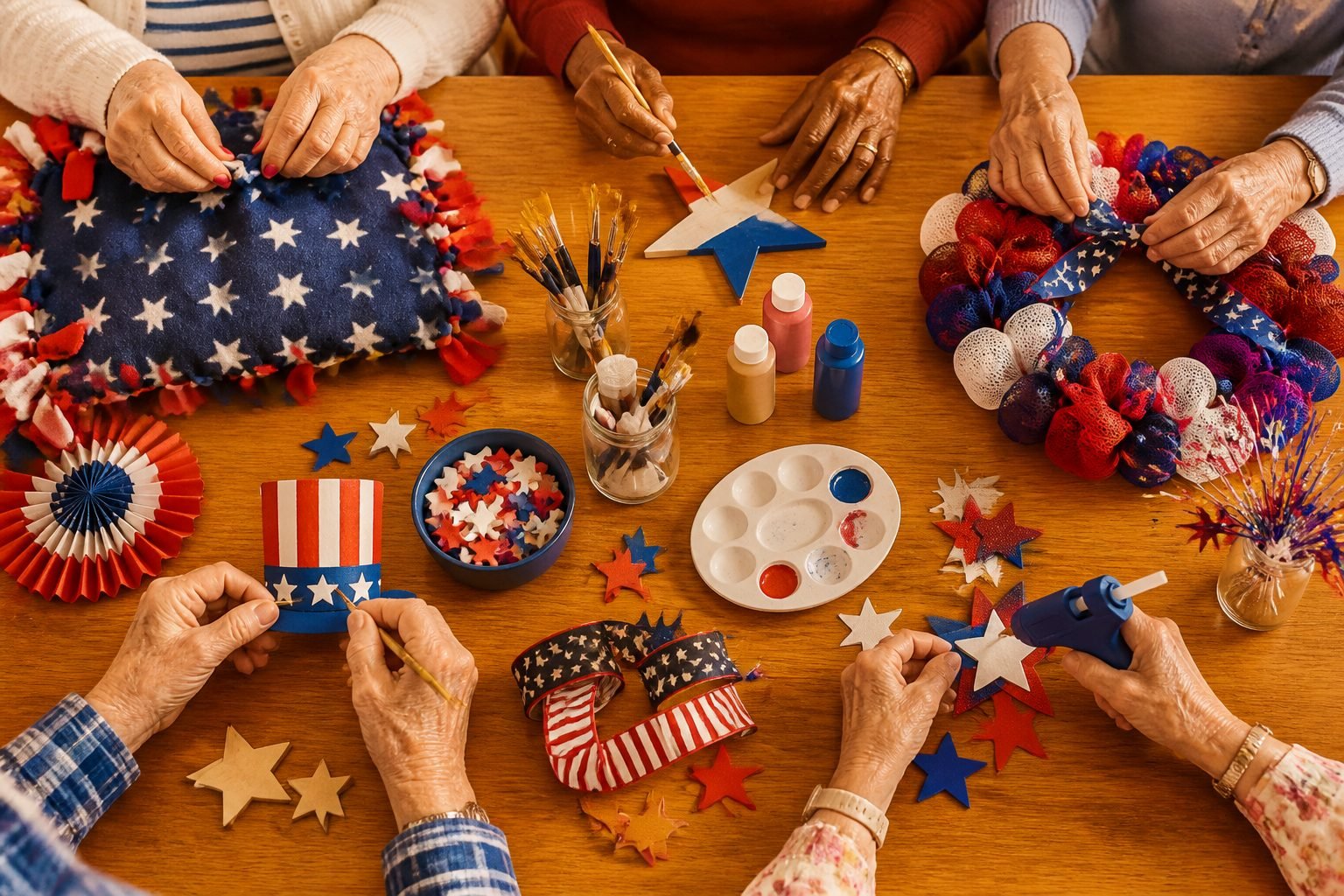 10 4th of July Crafts for Seniors That Are Easy on the Hands