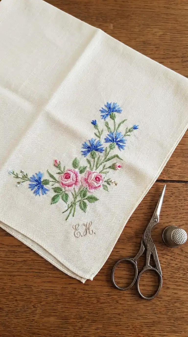 Handmade Craft Gift Ideas: 15 Easy Projects to Make 15 15. Embroidered Handkerchiefs