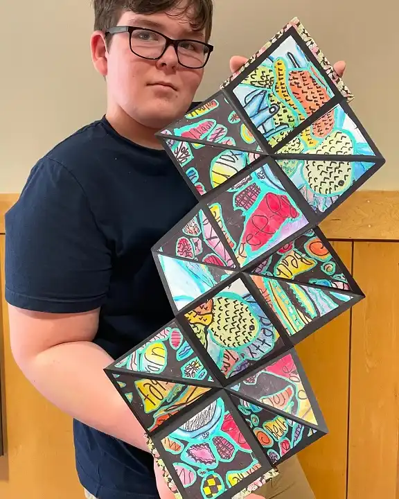 Giant Accordion Fold Book Made From Everyone's Panels