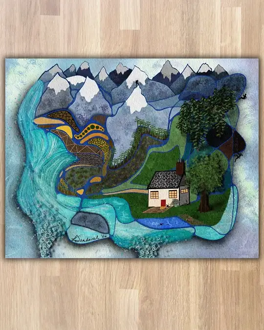 Map Your Dream Adventure Spot in Ink and Watercolor