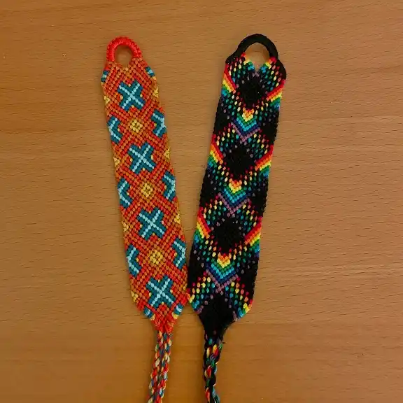 20 Cute Friendship Bracelet Ideas (Beaded, Woven, and Charm Styles) 17 Wide Cuff Friendship Bracelet Pair