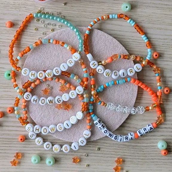 Felt Circles That Stop Letter Beads Rolling Off the Table