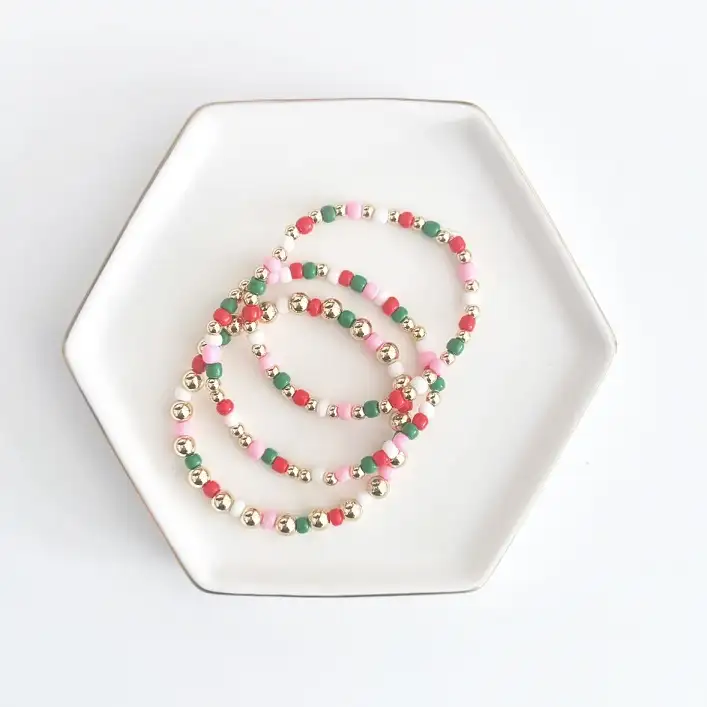 Thin Seed Bead Stacking Trio