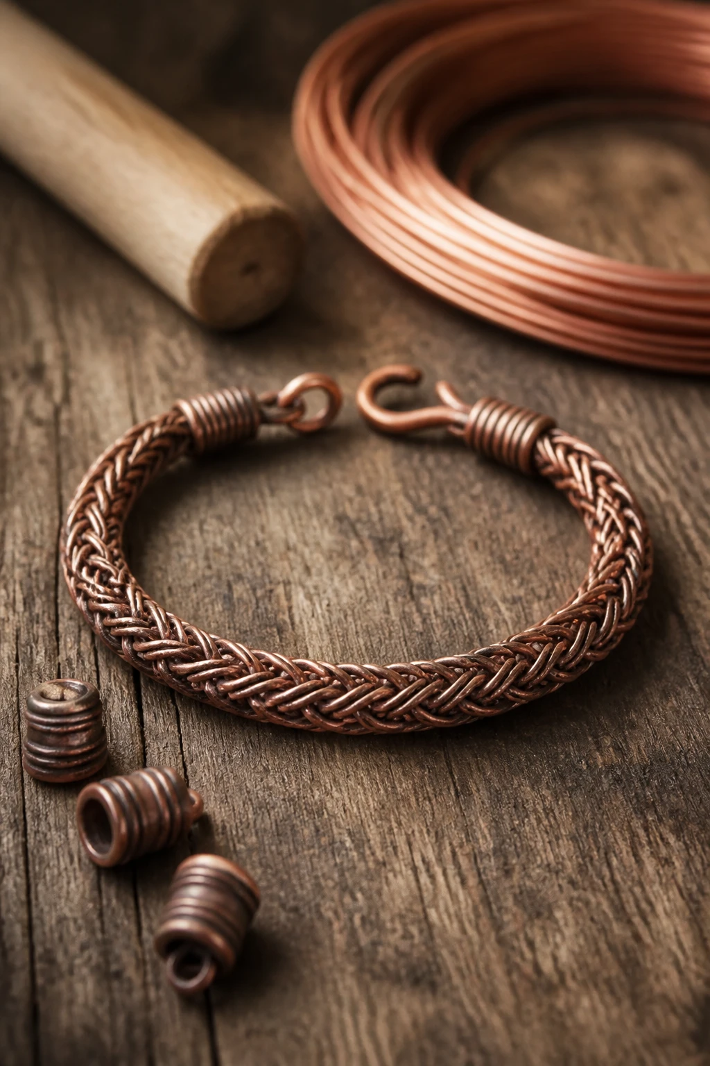 6 DIY Wire Bracelet Ideas Using Copper Wire for a Warm Artisan Look 4 Item 3