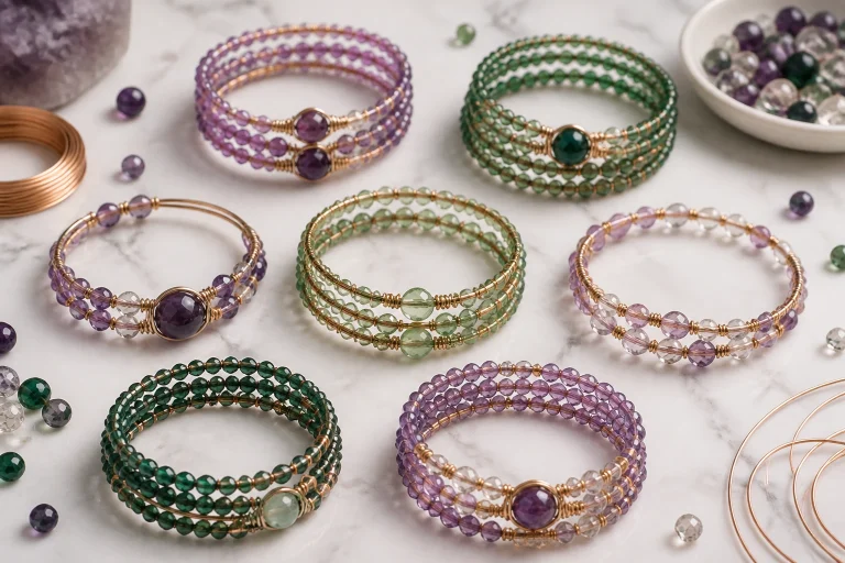 9 Wire Bracelet Ideas With Beads That Are Beginner Approved