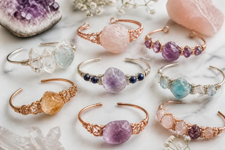 8 Luxury Wire Bracelet Ideas With Gemstones That Look Designer-Made