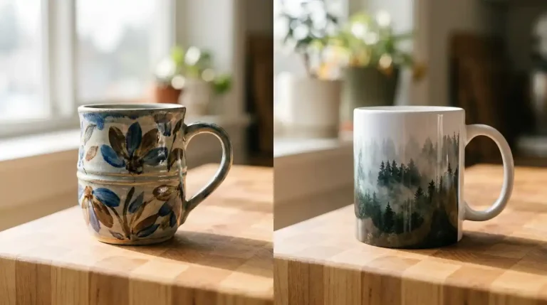 DIY Craft Bloom 18 Hand-Painted Vs Printed Mugs