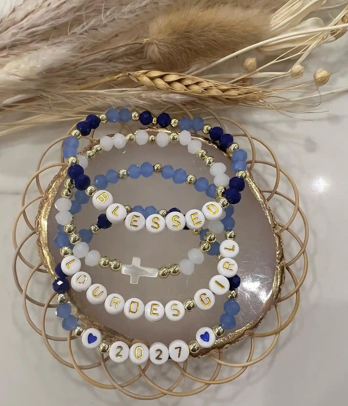 15 Back to School Bracelet Ideas to Trade 11 9. Word Bracelets That Spell Out a Word, a Name, and a Year