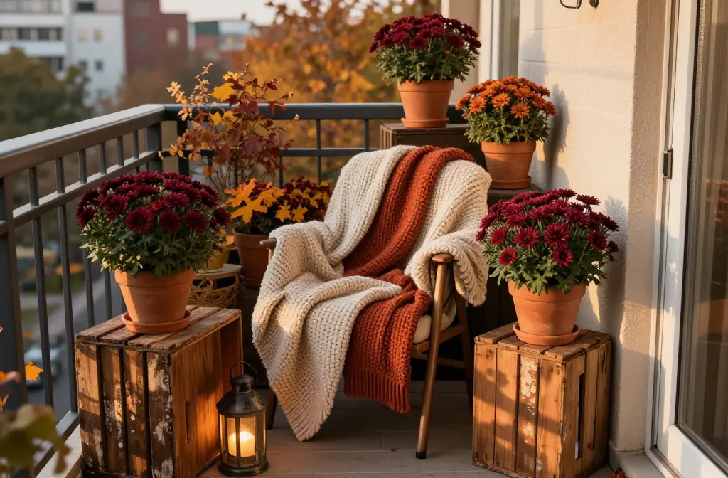 Cozy Fall Balcony Decor: 14 Ideas for Small Spaces 1 11 Fall Cozy Small Balcony Decor