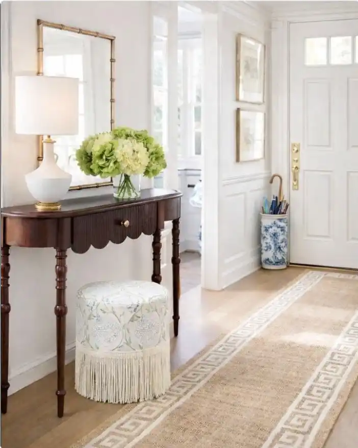 Boho coastal entryway