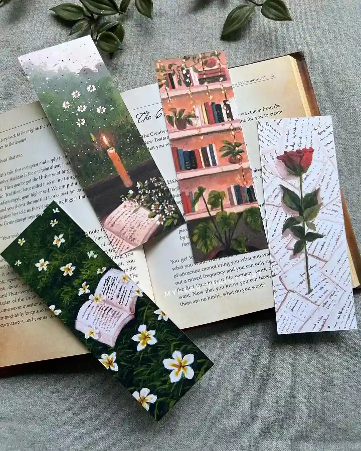 17 DIY Bookmark Ideas for Beginners 4 Canvas art bookmarks
