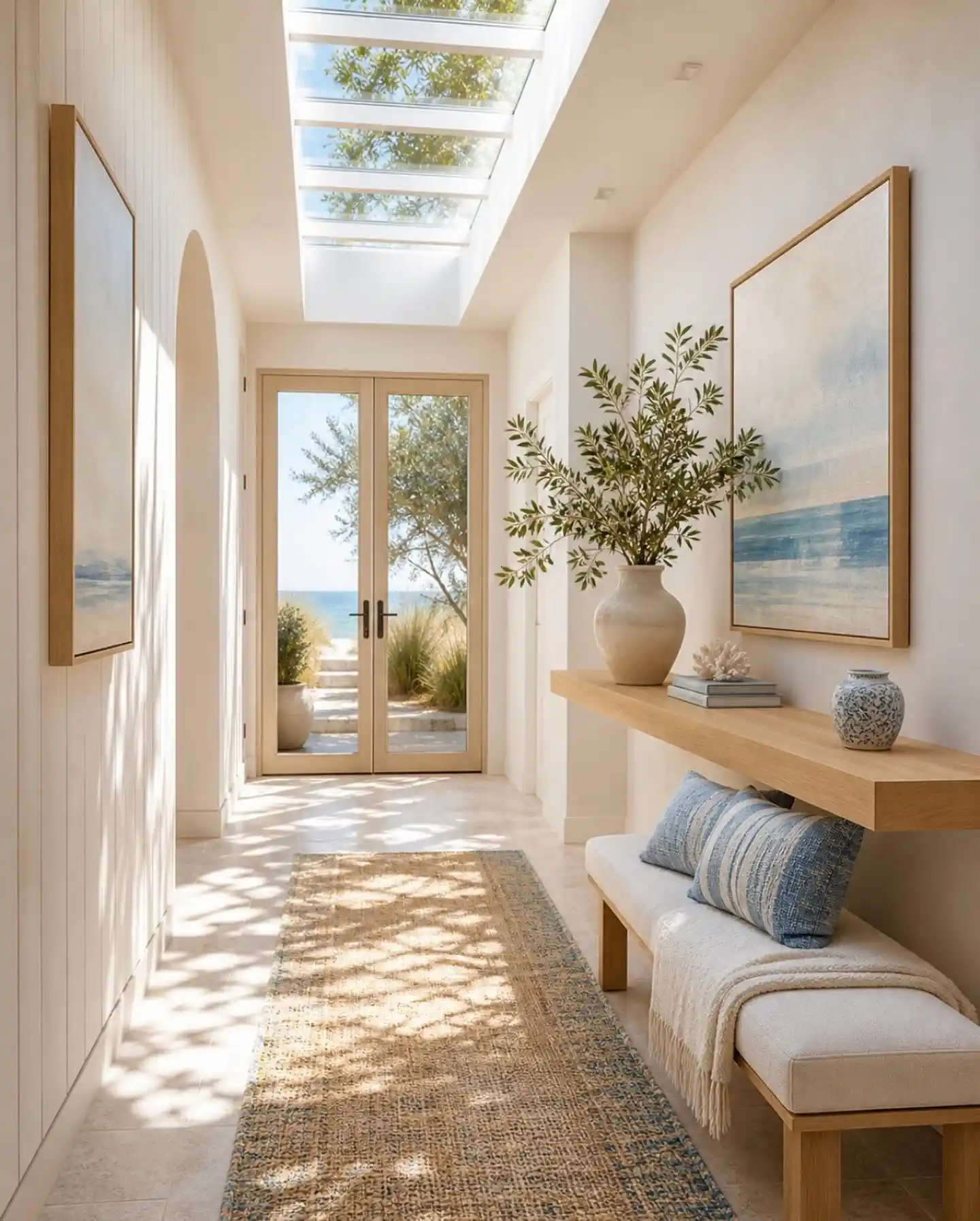 Coastal entryway decor