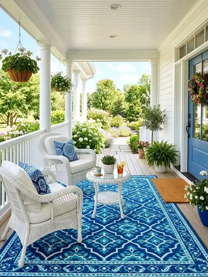 Coastal front porch decor