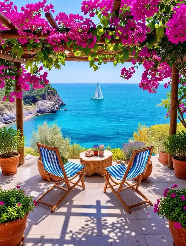 Coastal outdoor seating