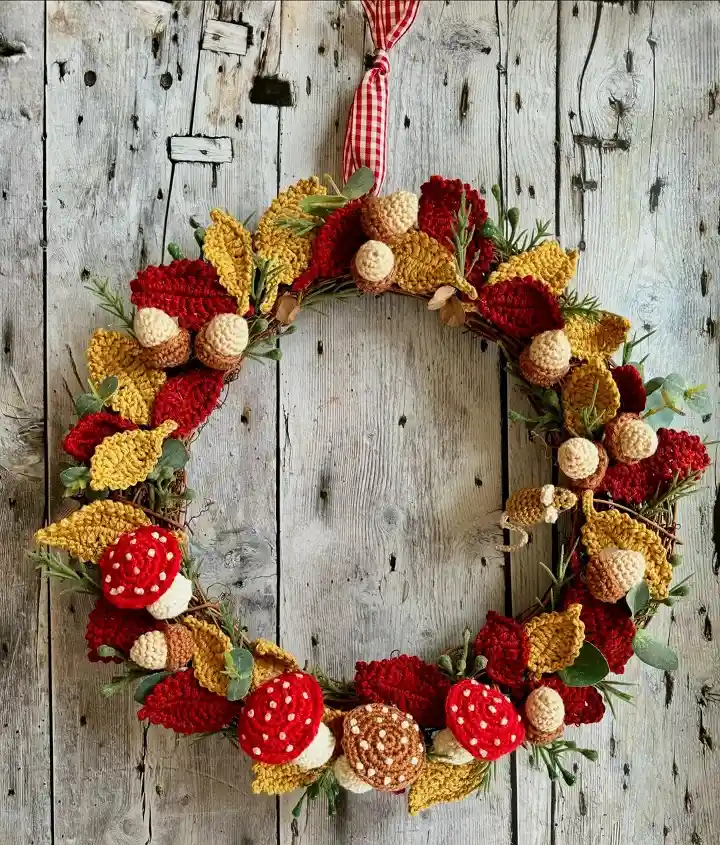 Crochet wreath pattern