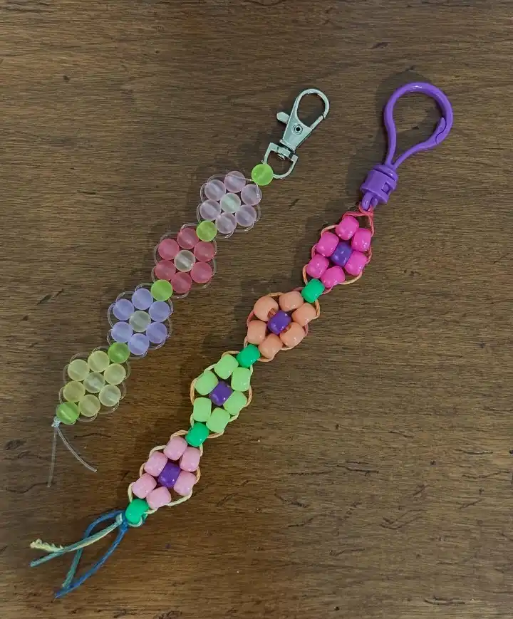DIY beaded keychain
